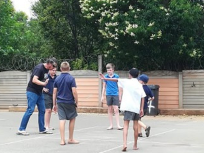 Physical Activities: Many of our students are not contact sport enthusiasts but we know that a healthy body houses a healthy spirit so we incorporate physical activities during the day such as group runs, “handjie tennis”, etc.